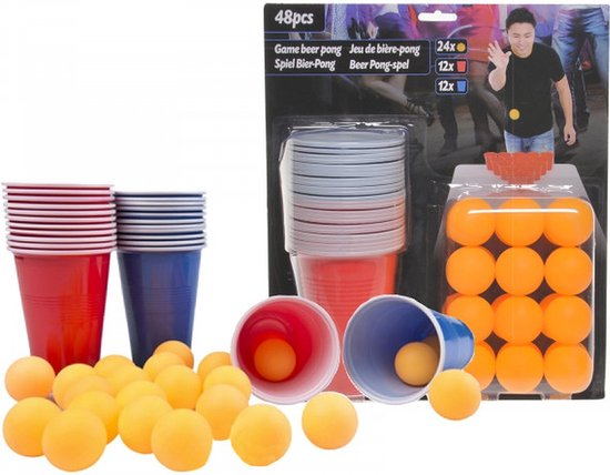 Bier-Pong Spel 48Pcs
