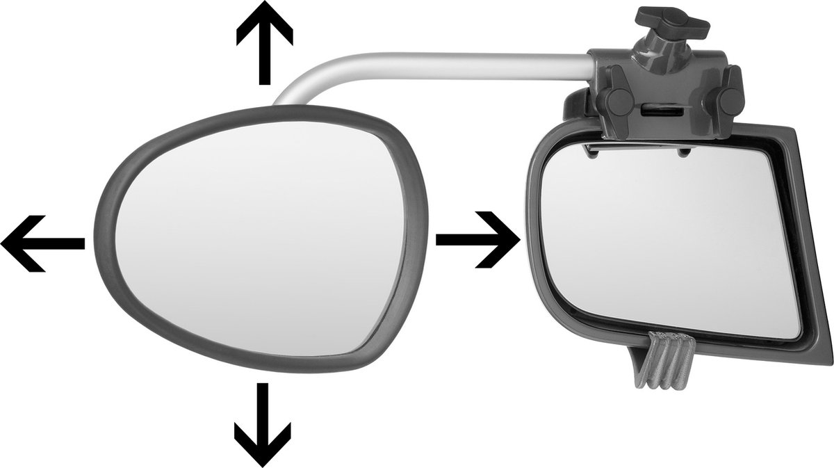 Repusel Spiegelset Alufor Alu Arm Lang Vlak Glas