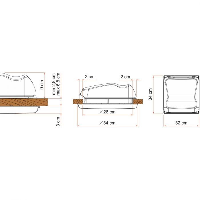 Fiamma Vent 28 F - White