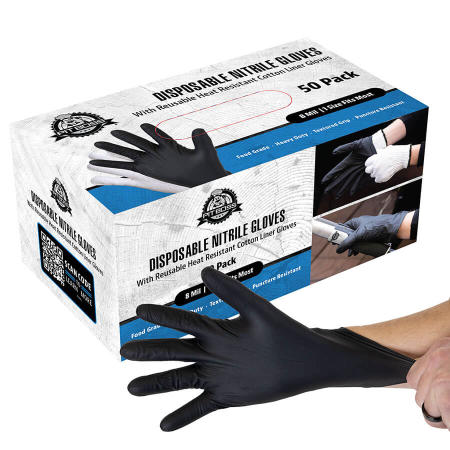 Pit Boss Nitrile Gloves / 2Pc Cotton Gloves