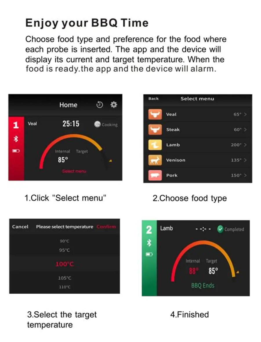 Wireless Smart Cooking Thermometer