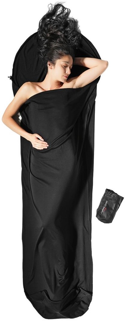 Cocoon Mummy Liner, 100% Merino Wool, Black