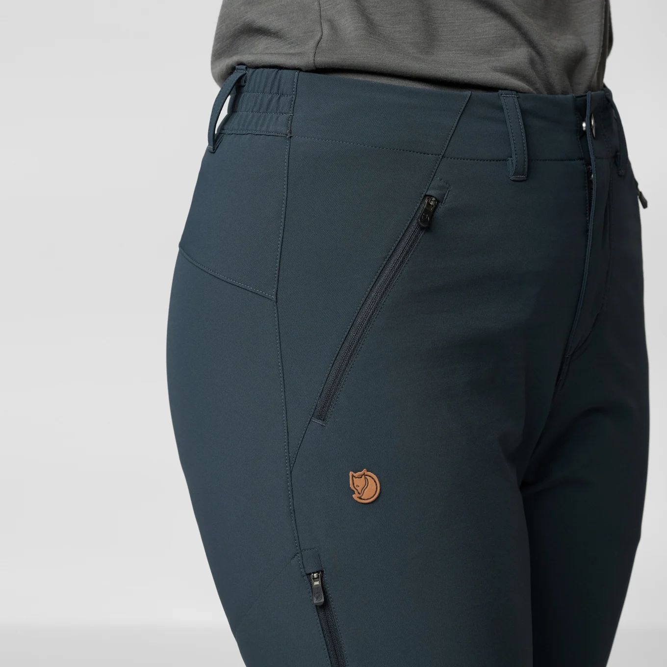 FJÄLLRÄVEN ABISKO TRAIL STRETCH TROUSERS DAMES - DARK NAVY